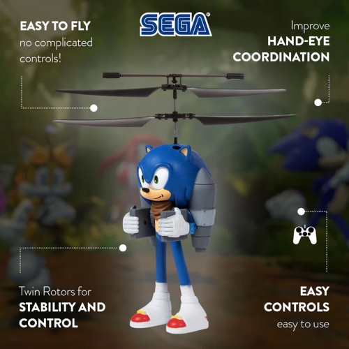 SEGA Licensed Sonic Boom Jetpack 2CH IR RC Flying Figure