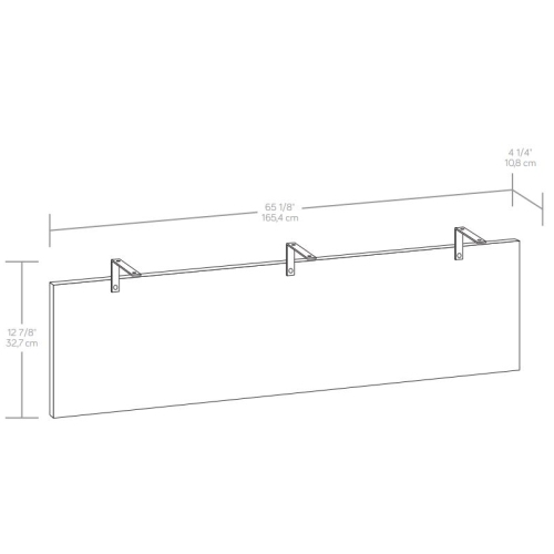 Sauder Bergen Circle Engineered Wood/Metal Modesty Panel in Kiln Acacia/Brown