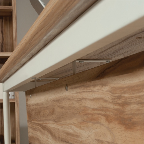 Sauder Bergen Circle Engineered Wood/Metal Modesty Panel in Kiln Acacia/Brown