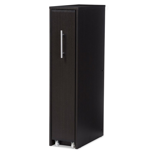 BAXTON STUDIO  Lindo 1 Pull Out Door Media Storage Cabinet In In Brown