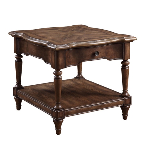 LEXICON  Heath Court Wood End Table In In Brown