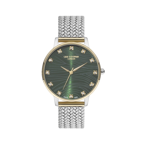 LEE COOPER  Ladies Lc07401.270 Watch W/green Dial In Silver