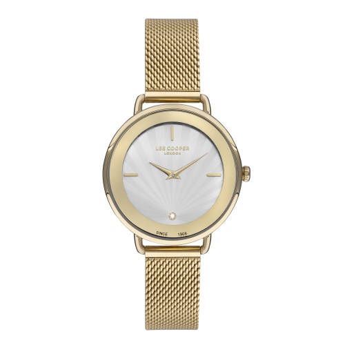 Montre dorée jaune LC07400,130 pour femmes avec cadran blanc