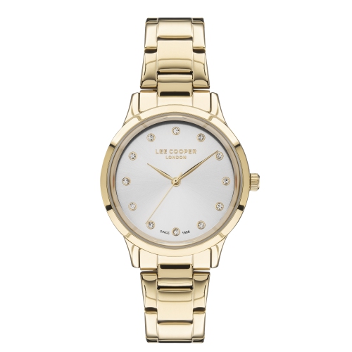 LEE COOPER  Ladies Lc07457.130 Gold Watch W/silver Dial In Yellow
