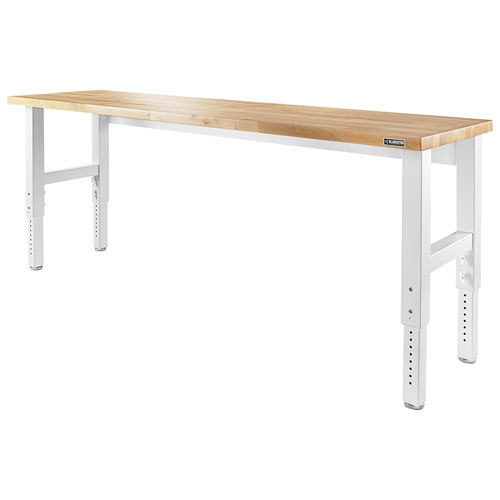 Établi de 96 po de large de Gladiator - Blanc martelé