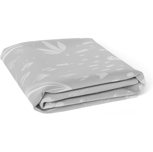 KUSHIES  Cotton Percale Fitted Crib Sheet - Bunny In Grey