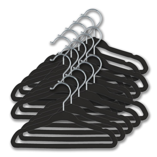 Amor Bebe by TenderTyme 15-Pack Non-Slip Design Baby Hangers - Black