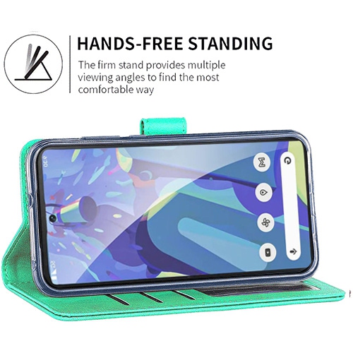 XCRS Folio Magnetic Wallet Cover, PU Leather Pouch with Card Slot and Stand Case for Motorola G Play 2023