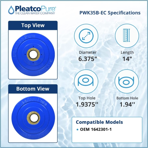 Pleatco For Hot Spring Spas - PWK35B - Single Filter