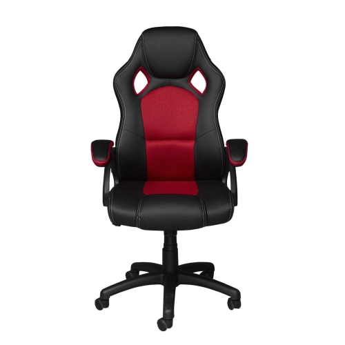 Brassex Inc. Tilt Reclining Gaming Chair - Black & in Red