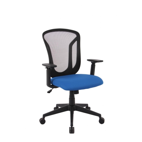 Brassex Inc. Adjustable Height Mesh Back Office Chair - Black & Blue