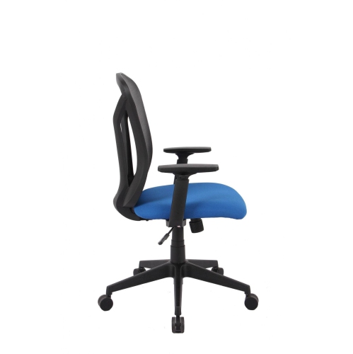 Brassex Inc. Adjustable Height Mesh Back Office Chair - Black & Blue
