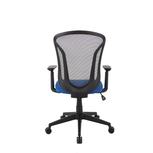 Brassex Inc. Adjustable Height Mesh Back Office Chair - Black & Blue
