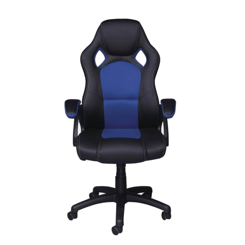 Brassex Inc. Tilt Reclining Gaming Chair - Black & in Blue