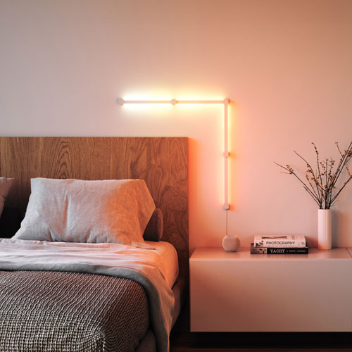 Lampes à 90° Lines de Nanoleaf - Trousse Smarter - 4 panneaux