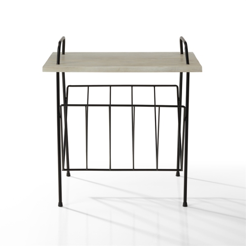 Crosley Furniture Wiltshire Modern Wood and Metal Turntable Stand in Natural