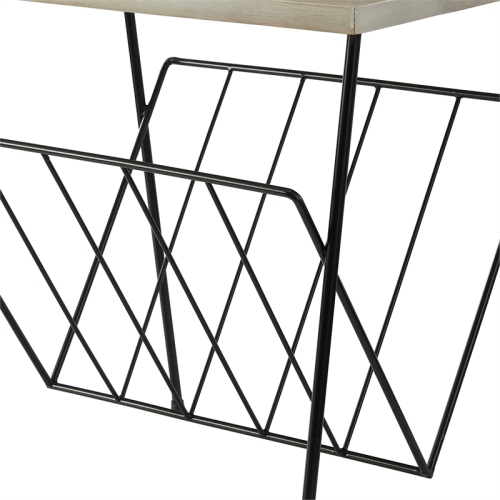 Crosley Furniture Wiltshire Modern Wood and Metal Turntable Stand in Natural