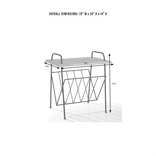 Crosley Furniture Wiltshire Modern Wood and Metal Turntable Stand in Natural