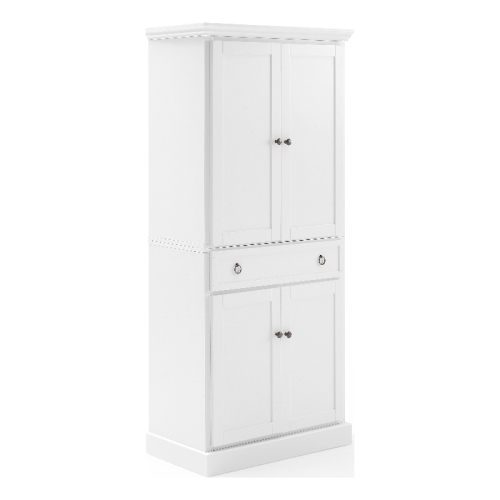 CROSLEY FURNITURE  Winston Traditional Mdf Particle Board Storage Pantry In In White