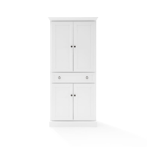 Crosley Furniture Winston Traditional MDF Particle Board Storage Pantry in White