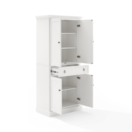 Crosley Furniture Winston Traditional MDF Particle Board Storage Pantry in White