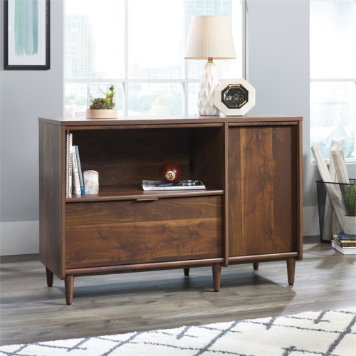 Sauder Clifford Place Storage Credenza in Grand Walnut
