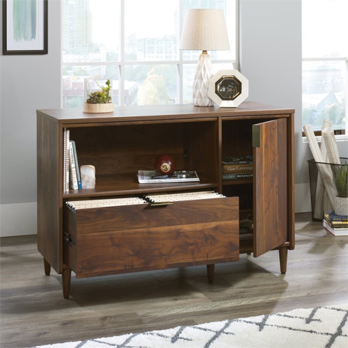 Sauder Clifford Place Storage Credenza in Grand Walnut
