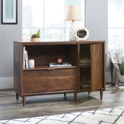 Sauder Clifford Place Storage Credenza in Grand Walnut