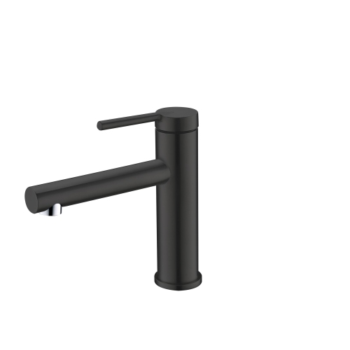 OPEN BOX A - Single Handle Modern Bathroom Basin Sink Faucet, Stainless Steel Matte Black Finish, B-108N