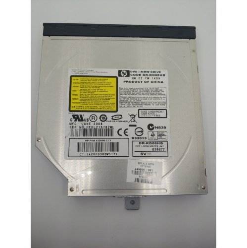 HP  DVD±Rw Dl Lightscribe Drive Sourced From Working Laptop 432899-Cc1 448005-001