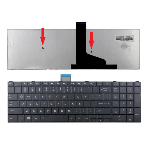 Palmrest Assembly With US Keyboard For Toshiba Satellite L50-B, L50D-B, L50T-B, L50DT-B - Black