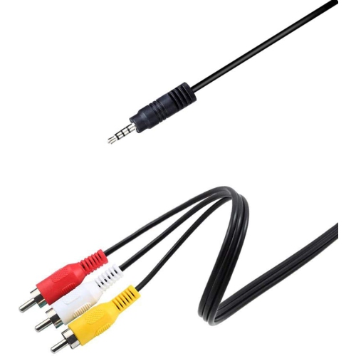 AUX Male 3.5mm to 3 RCA AV Audio Video Male Converter Cable TV Cord Adapter Wire