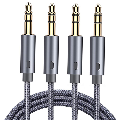 Jack Câble audio 3,5 mm tresse nylon 3.5mm câble auxiliaire de