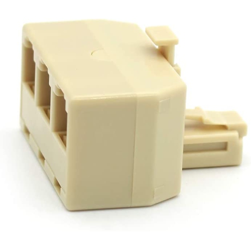 Modular Telephone Splitter Adapter RJ11 6P4C Snap-In Male to Female 3-Way Line Socket Triplex Divider Connector RJ11