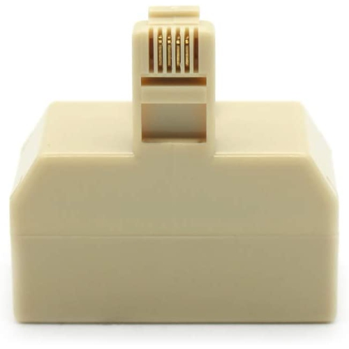 Modular Telephone Splitter Adapter RJ11 6P4C Snap-In Male to Female 3-Way Line Socket Triplex Divider Connector RJ11
