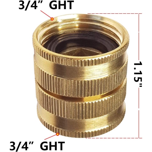 Hose Connector Garden Hose Adapter Double Male 3/4" with Female Hose Swivel Double Female 3/4" GHT Garden Hose