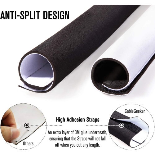 Manchons d’organisation des câbles Organisateur de cordon en néoprène pour câbles USB de téléviseur PC réseau (120