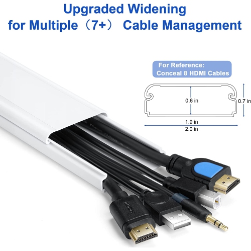 Cable Covers for Wall Mount TV -34in Wall Cable Management Raceway, Large TV Cord Hider - Paintable TV Cord Cover