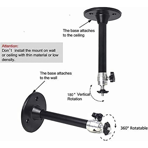 Universal Ceiling Projector Mount Hanger Mini Projector Wall Mount 360° Rotatable Head Projector Ceiling Mount