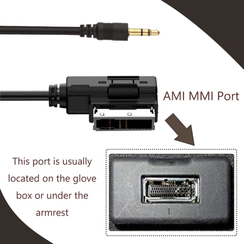 AMI MDI AUX Cable Music Interface Adapter 3.5 mm Jack Aux-in Cord Compatible with A1 A3 A4 A5 A6 A7 A8 Q3 Q5 Q7 TT &