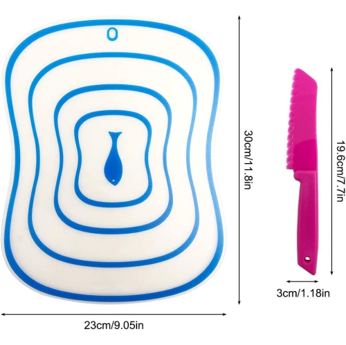 Ensemble de 10 couteaux de cuisine, couteaux de cuisine avec planches à découper pour enfants et adultes - Multicolore