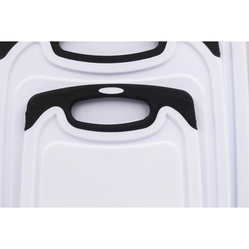 Kitchen Cutting Boards Set XL-L-M Non Slip Base & Handles, with Juice Groove, Sturdy and Thick, Convenient for Daily