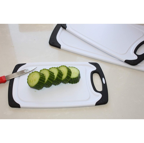 Kitchen Cutting Boards Set XL-L-M Non Slip Base & Handles, with Juice Groove, Sturdy and Thick, Convenient for Daily
