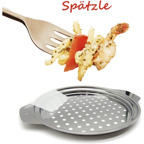 Couvercle en acier inoxydable Spaetzle avec machine à pâtes traditionnelle allemande Scraper et passoire à spaghetti