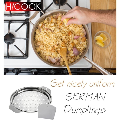 Couvercle en acier inoxydable Spaetzle avec machine à pâtes traditionnelle allemande Scraper et passoire à spaghetti