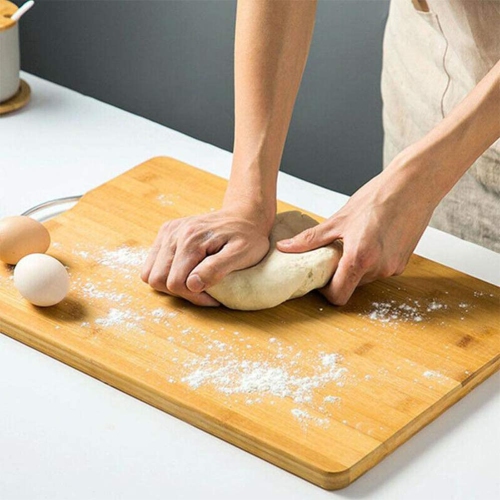 Kitchen Bamboo Cutting Boards, Stain/Odor Resistant Chopping Boards with Easy Grip Handles for Food Prep,