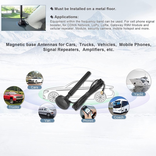 LTE External Antenna Kit 5Dbi External Omni Antenna SMA Magnetic Mount Extension Cable for Car and Truck Cell