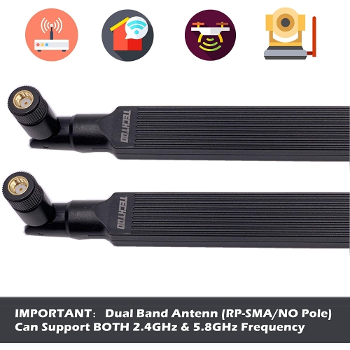 WiFi Antenna Dual Band 9 dBi 2.4/5.8GHz for Router AP - Security IP Camera - USB Card Adapter - PCI PCIe Cards