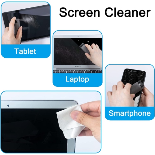 Screen Cleaner Touchscreen Mist Spray, Cleaning Kit for Electronic Smart Phone TV, Laptop, Tablet, PC, Computer