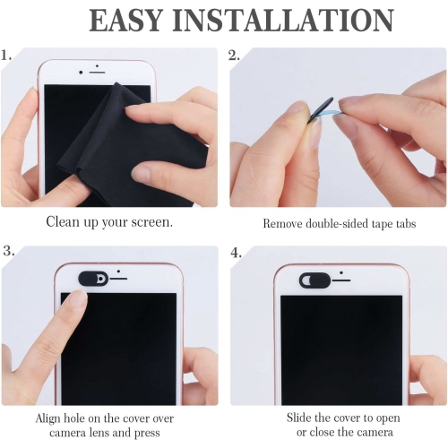 Webcam Cover 0.03in Ultra Thin, Web Camera Cover for Laptop, Desktop, PC, Macboook Pro, iMac, Mac Mini, Computer,